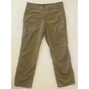 ExOfficio Sol Cool Nomad Pants Mens UPF 30 Zip Pockets Hiking Tan Size 34x29